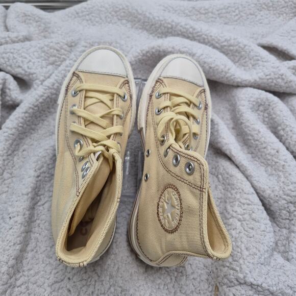 NEW Converse Chuck Taylor All Star Lift Platform high-top sneakers Sesame Size 5 - Picture 4 of 8